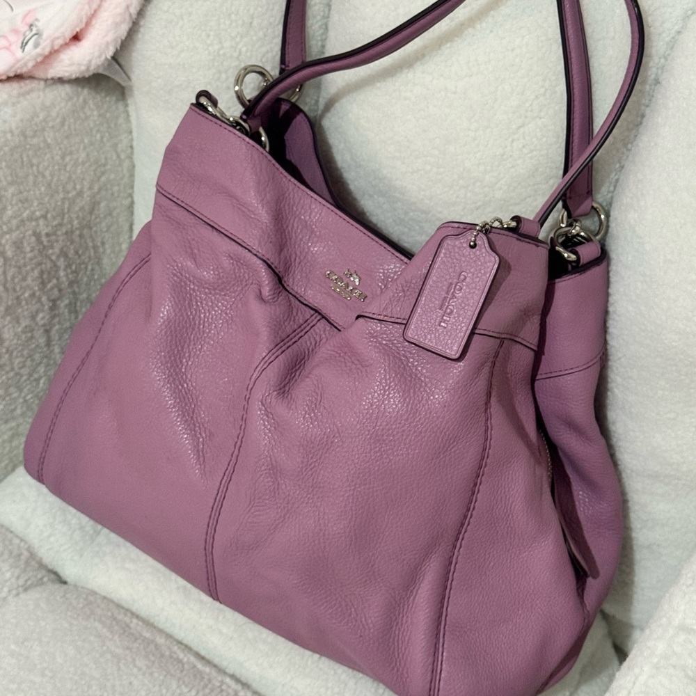 Coach Lilac Leather Lexy Shoulder Bag - Picture 5 of 13